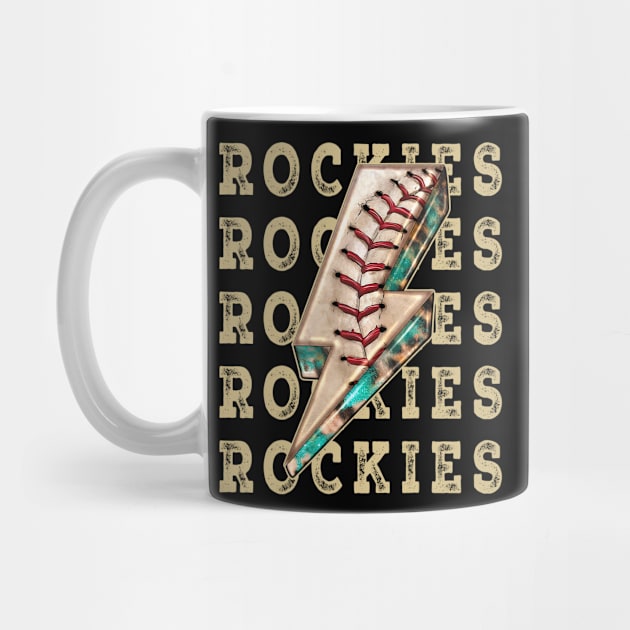 Aesthetic Design Rockies Gifts Vintage Styles Baseball by QuickMart